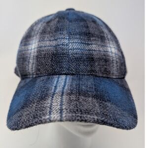 Gap x Pendleton Wool Blend Plaid Baseball Cap Blue Grey Adjustable Hat OS
